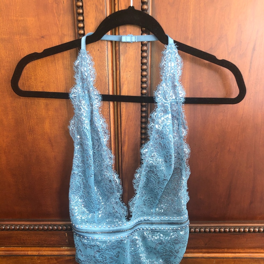 Blue and silver Bodysuit